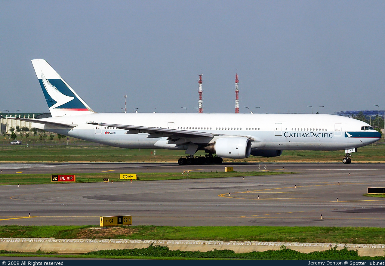 Photo of B-HND - Boeing 777-267 operated by Cathay Pacific Airways
