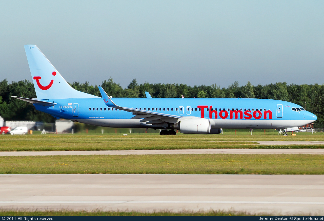 Photo of G-FDZS - Boeing 737-8K5 operated by Thomson Airways
