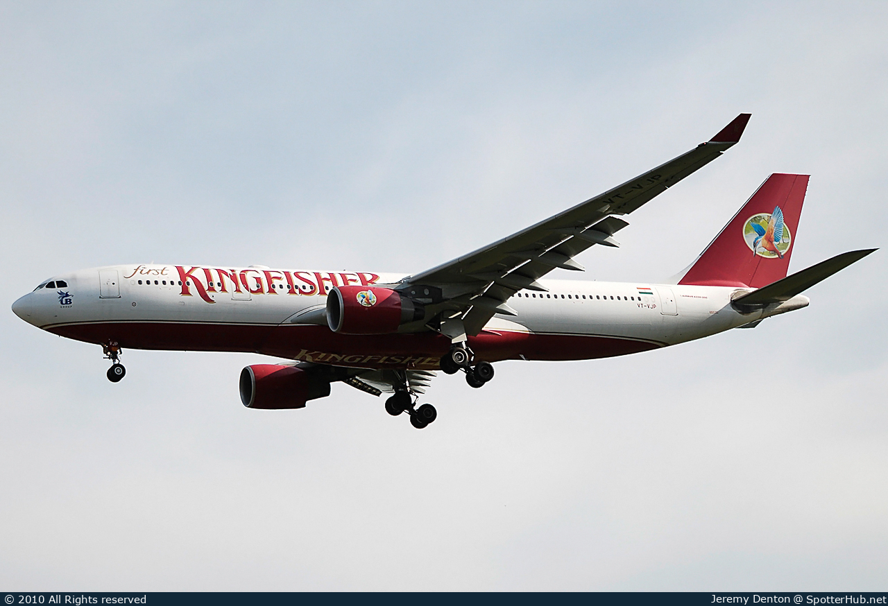 Photo of VT-VJP - Airbus A330-223 operated by Kingfisher Airlines