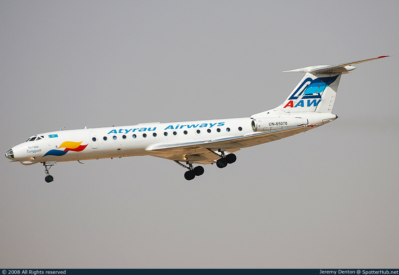 Photo of UN-65070 - Tupolev Tu-134A-3 operated by Atyrau Airways
