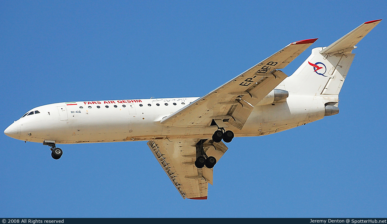 Photo of EP-QFB - Yakovlev Yak-42D operated by Fars Air Qeshm