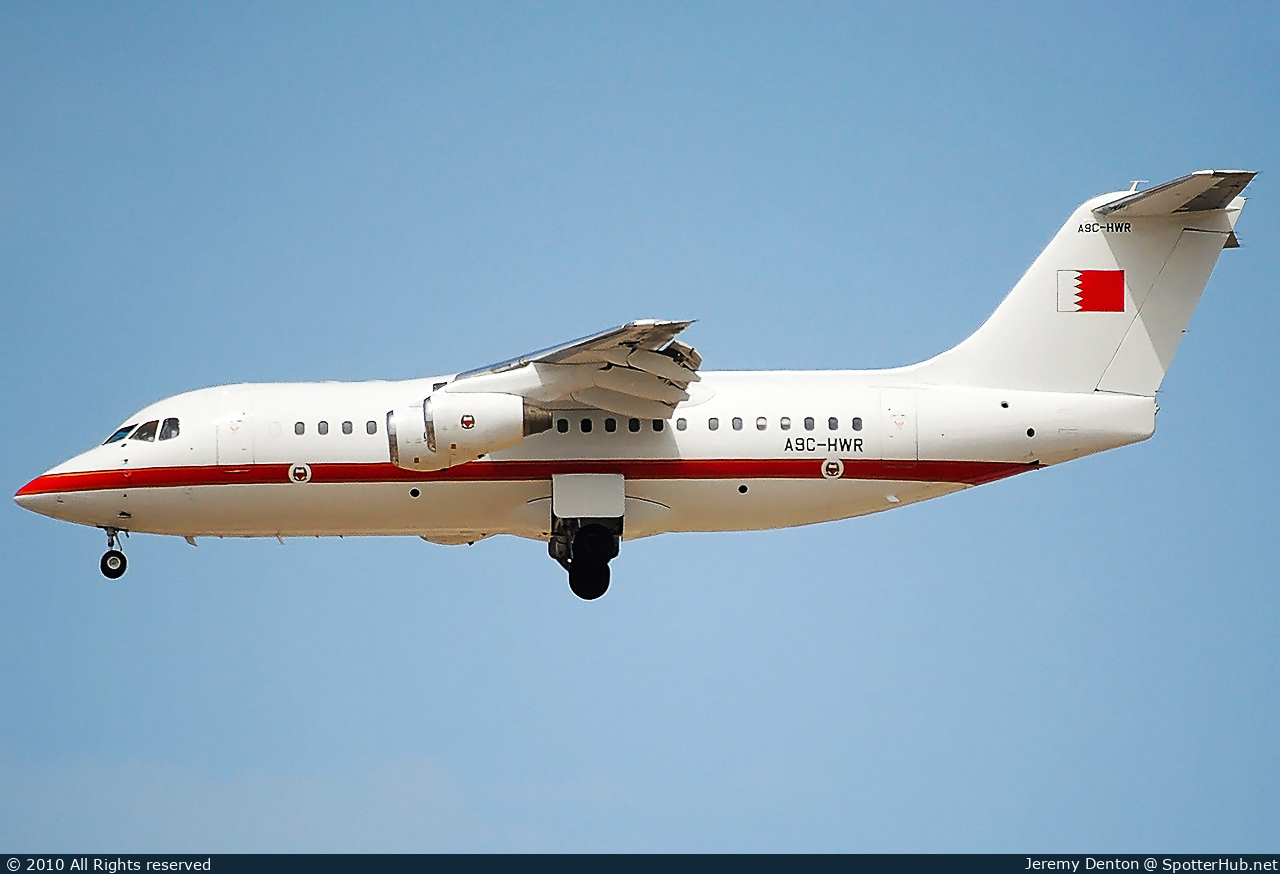 Photo of A9C-HWR - British Aerospace Avro RJ85 operated by Bahrain Royal Flight