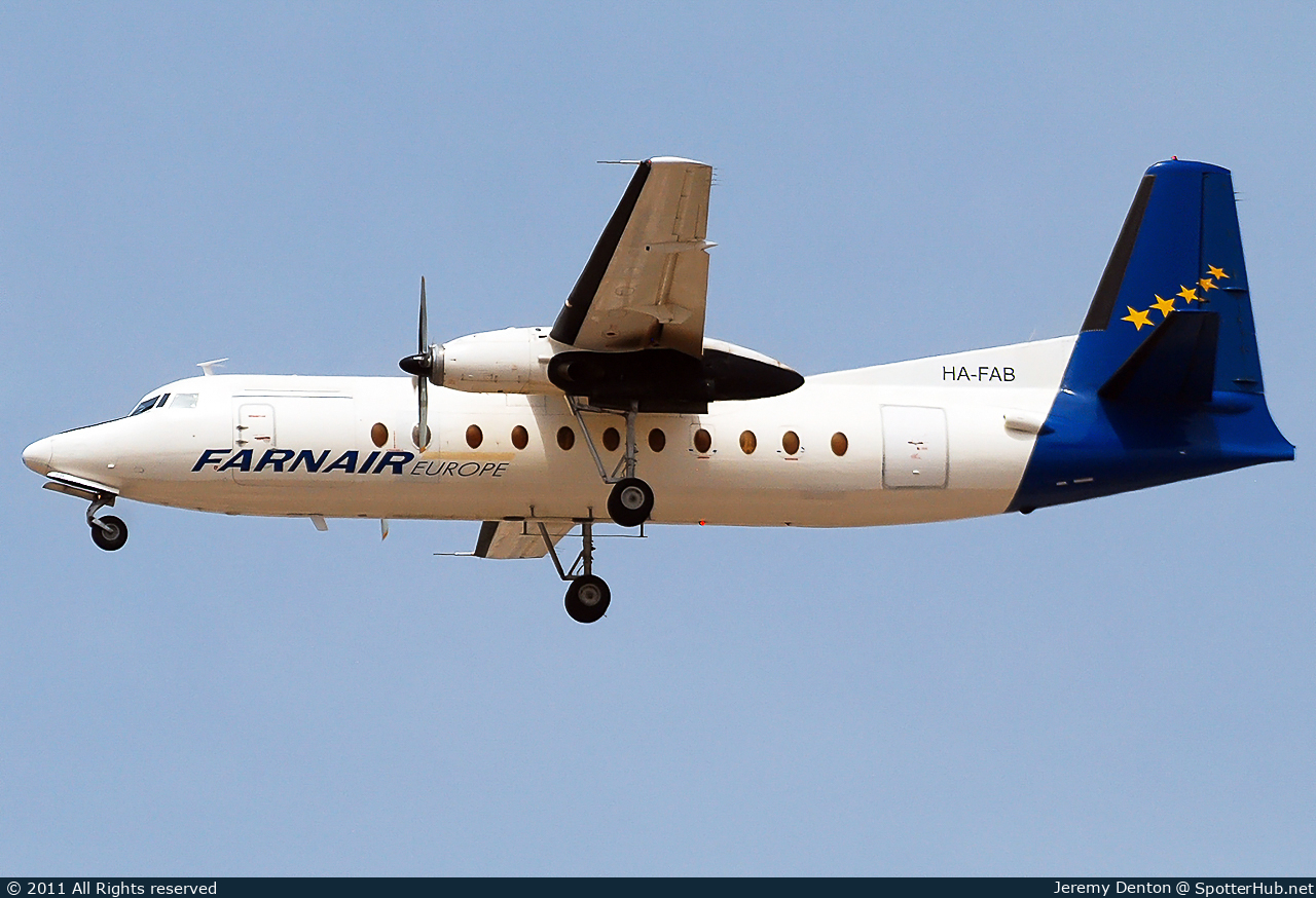 Photo of HA-FAB - Fokker F27-500(F) Friendship operated by Farnair Europe