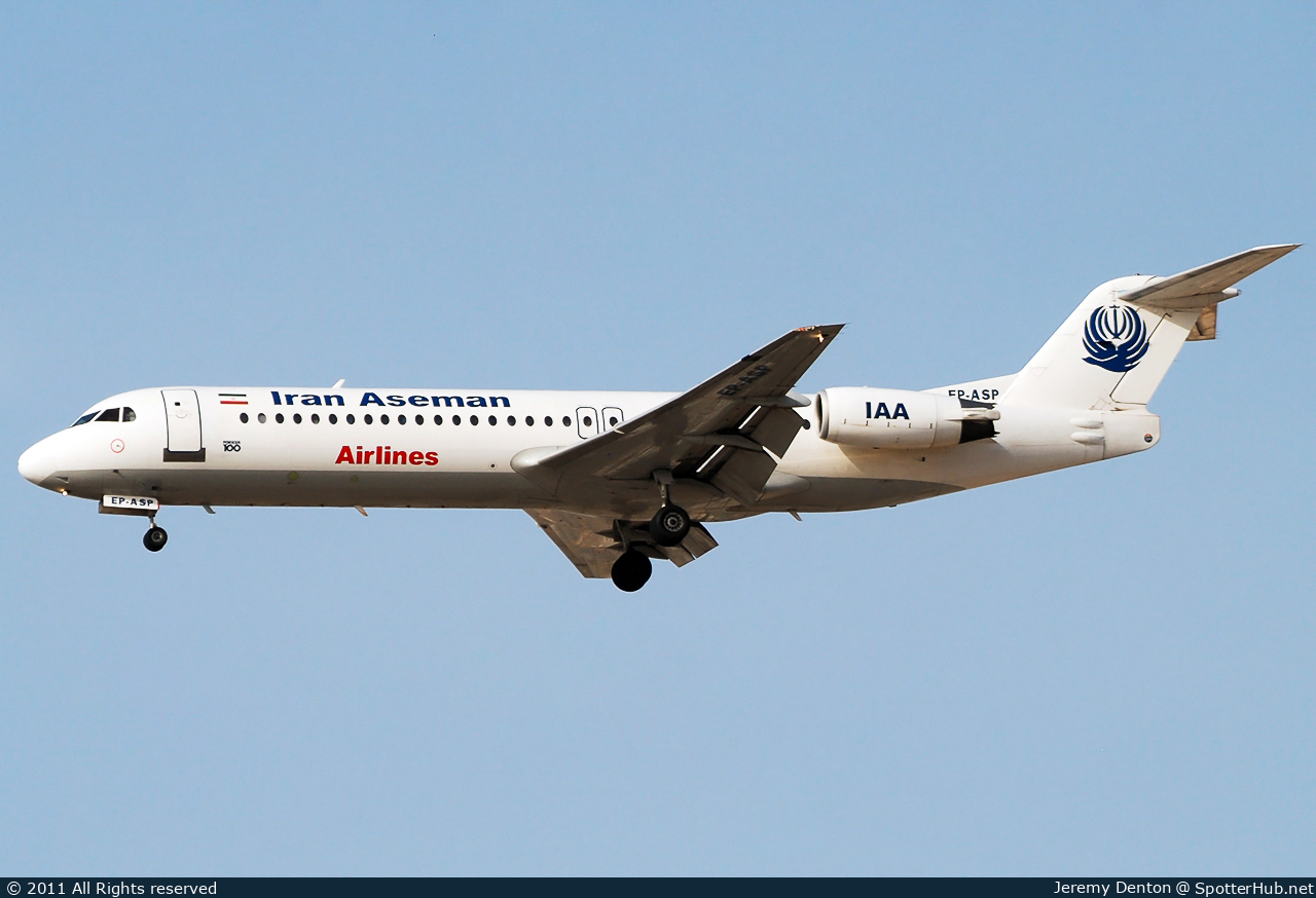 Photo of EP-ASP - Fokker 100 operated by Iran Aseman Airlines