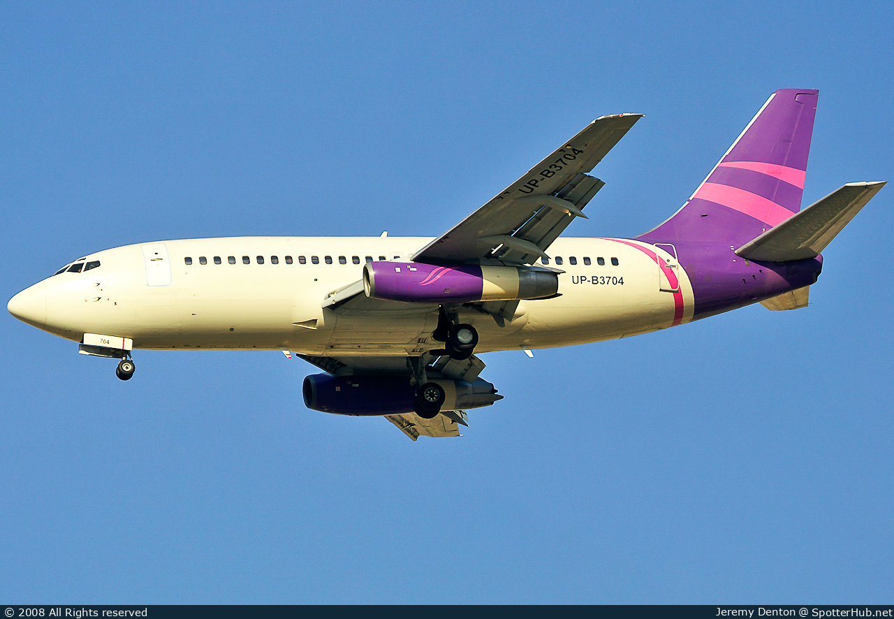 Photo of UP-B3704 - Boeing 737-2H3(Adv) operated by Kaz Air West