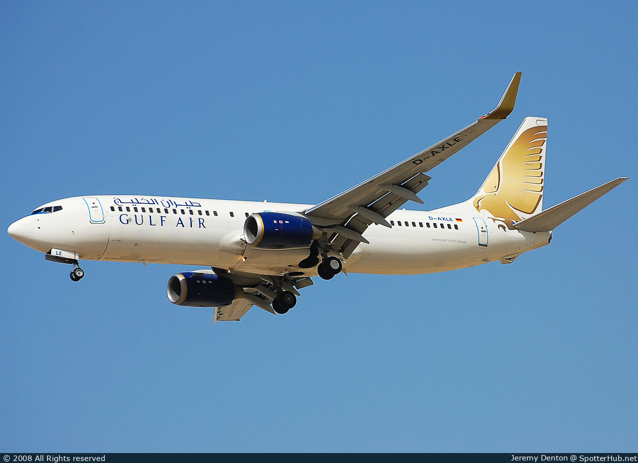 Photo of D-AXLE - Boeing 737-8Q8 operated by Gulf Air (opb XL Airways Germany)