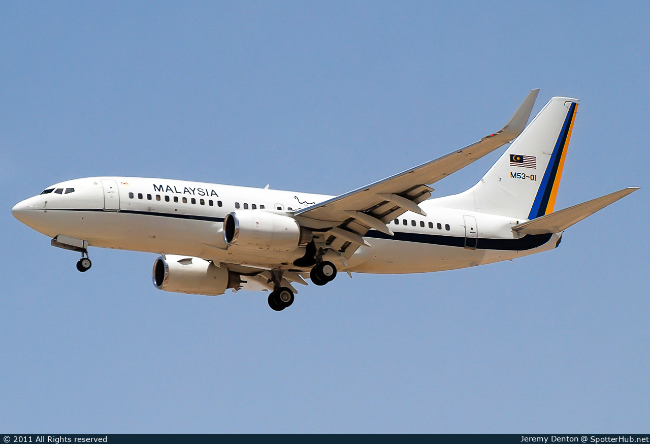 Photo of M53-01 - Boeing 737-7H6(BBJ) operated by Royal Malaysian Air Force