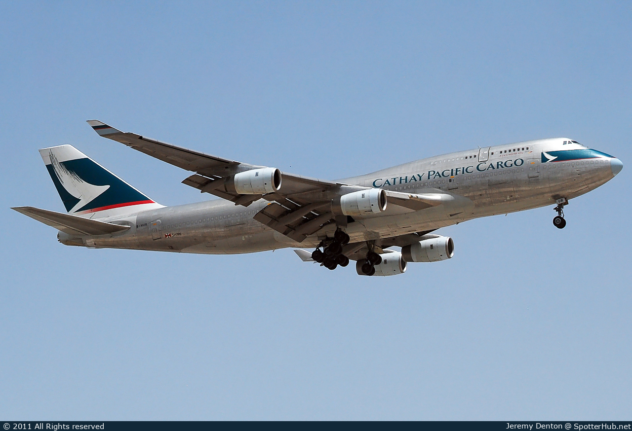 Photo of B-HUR - Boeing 747-444(BCF) operated by Cathay Pacific Cargo