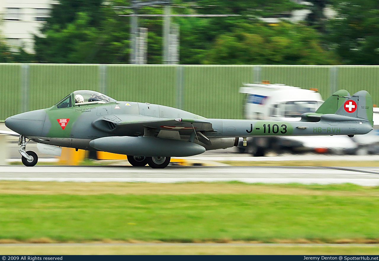 Photo of HB-RVH - De Havilland DH-100 Vampire FB.6 operated by Air Vampire