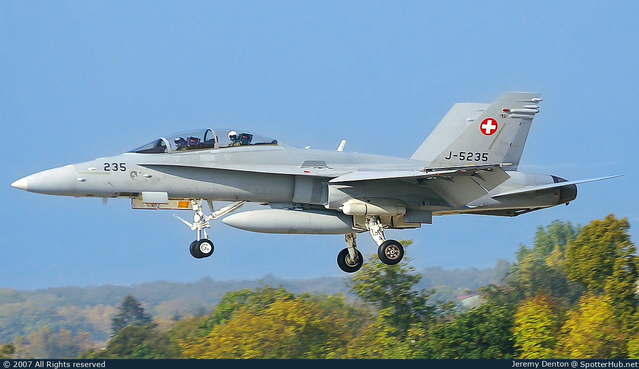 Photo of J-5235 - McDonnell Douglas F/A-18D Hornet operated by Swiss Air Force