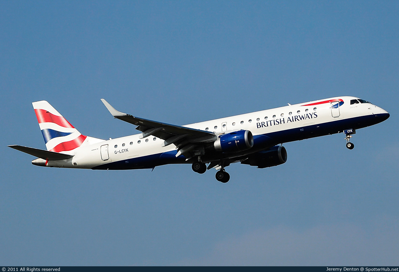 Photo of G-LCYK - Embraer ERJ-190LR operated by BA CityFlyer