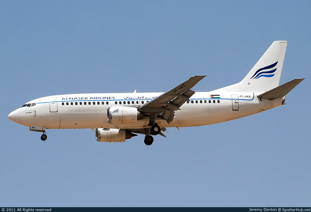 Photo of JY-JAX - Boeing 737-322 operated by Al-Naser Airlines (opb Jordan Aviation)