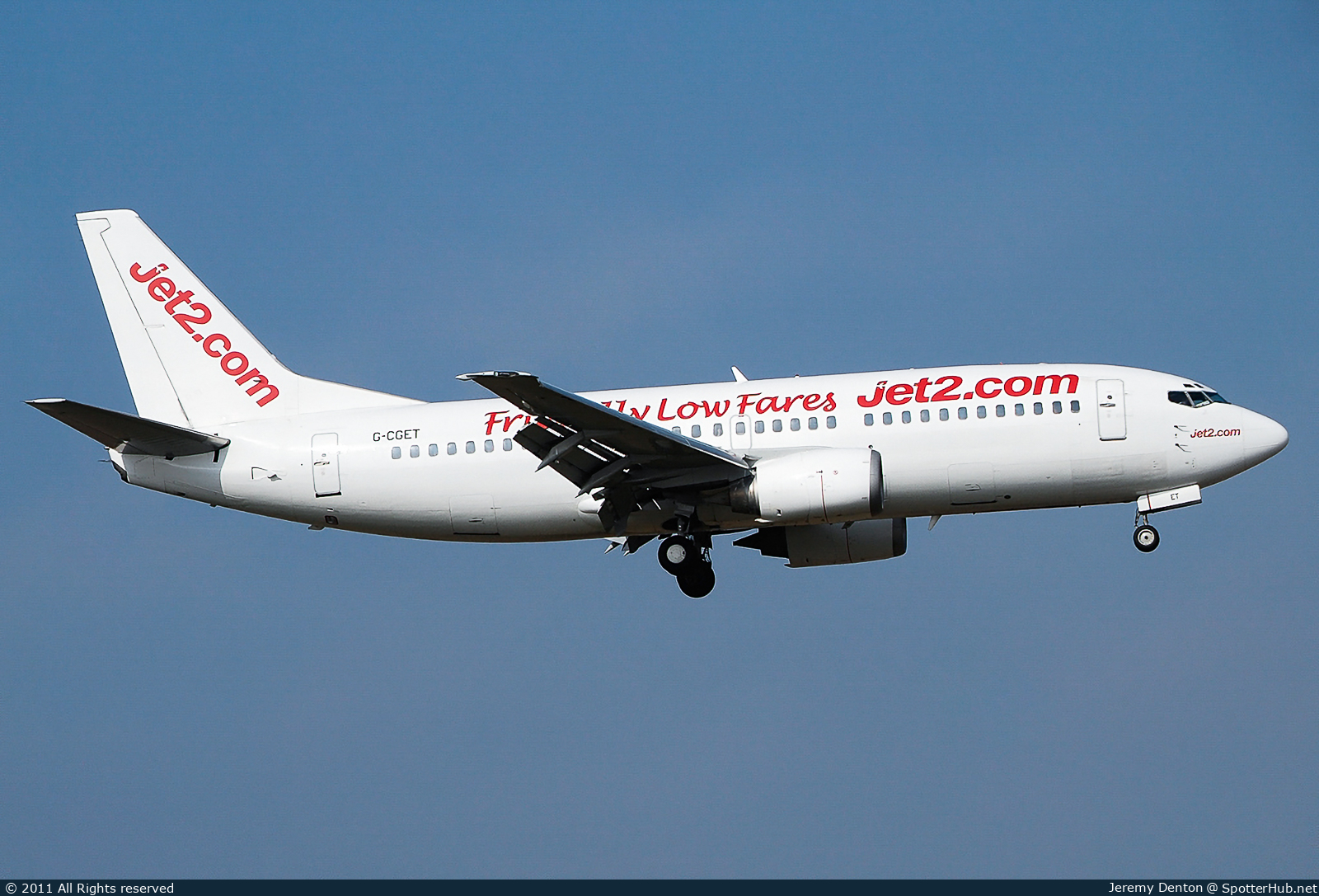 Photo of G-CGET - Boeing 737-33A operated by Jet2