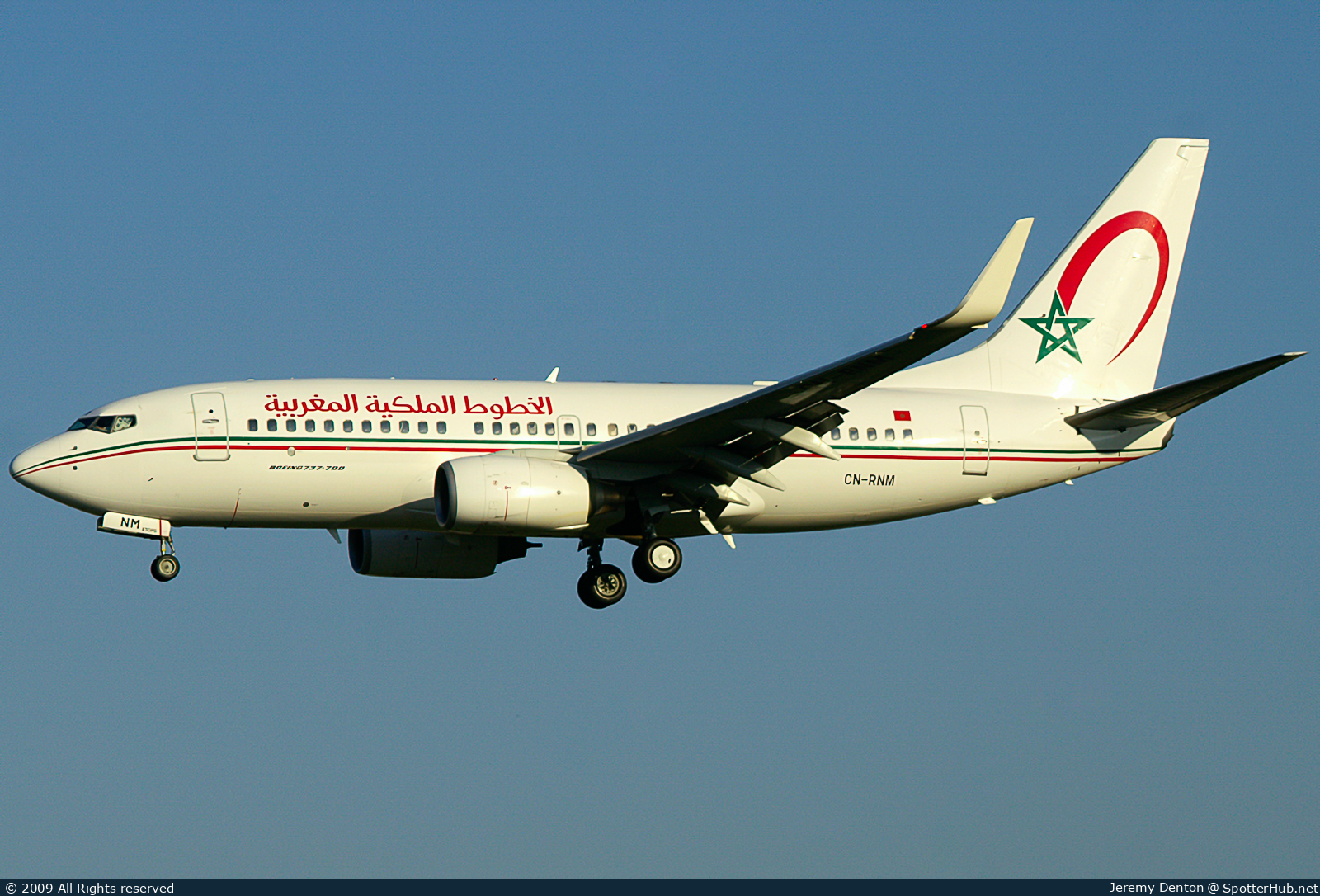 Photo of CN-RNM - Boeing 737-7B6 operated by Royal Air Maroc