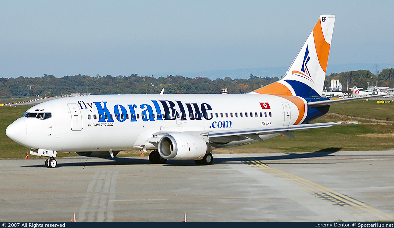 Photo of TS-IEF - Boeing 737-3Q8 operated by KoralBlue Airlines (opb Karthago Airlines)