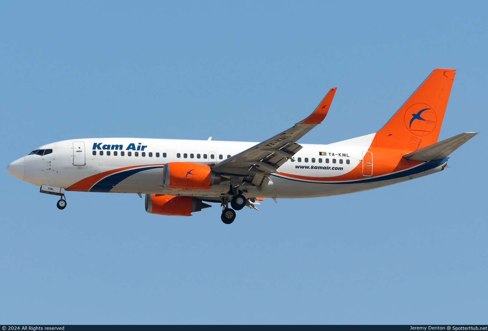 Photo of YA-KML - Boeing 737-3H4 operated by Kam Air