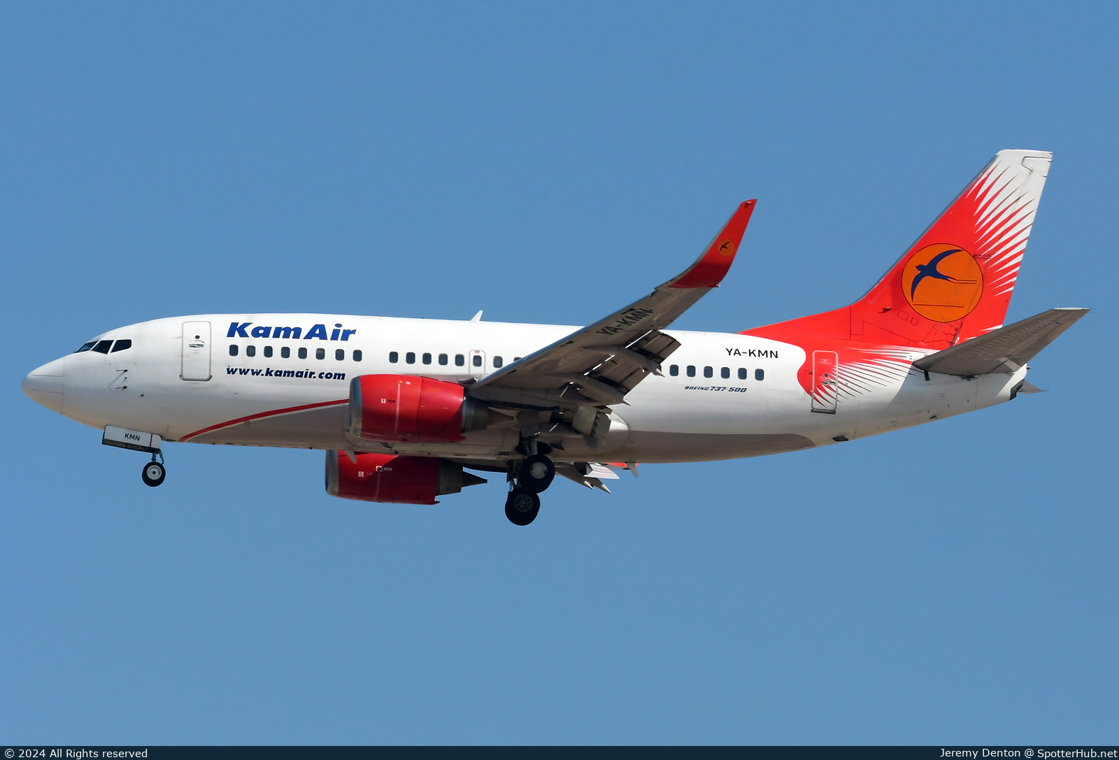 Photo of YA-KMN - Boeing 737-524 operated by Kam Air