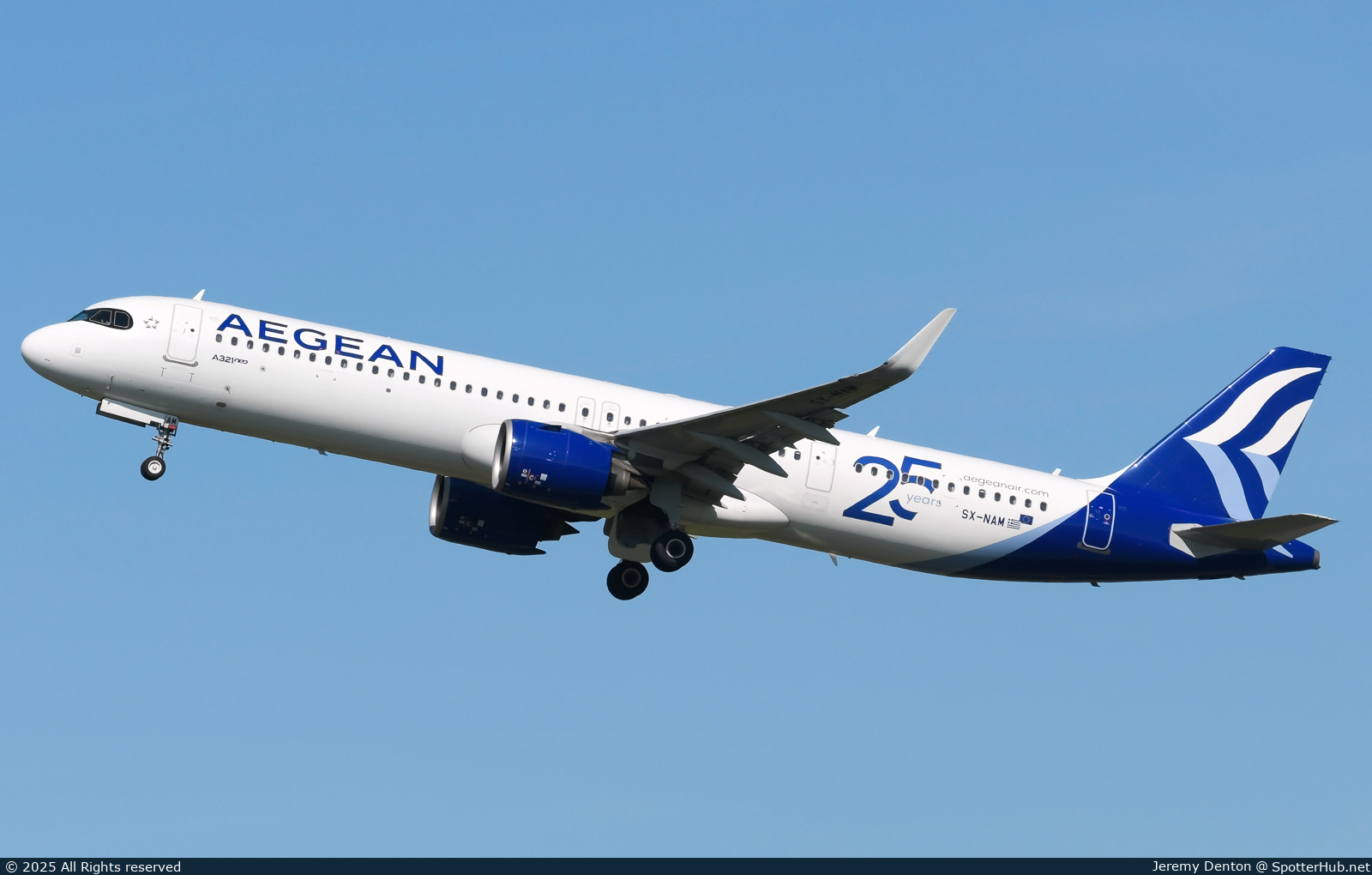 Photo of SX-NAM - Airbus A321-271NX operated by Aegean Airlines