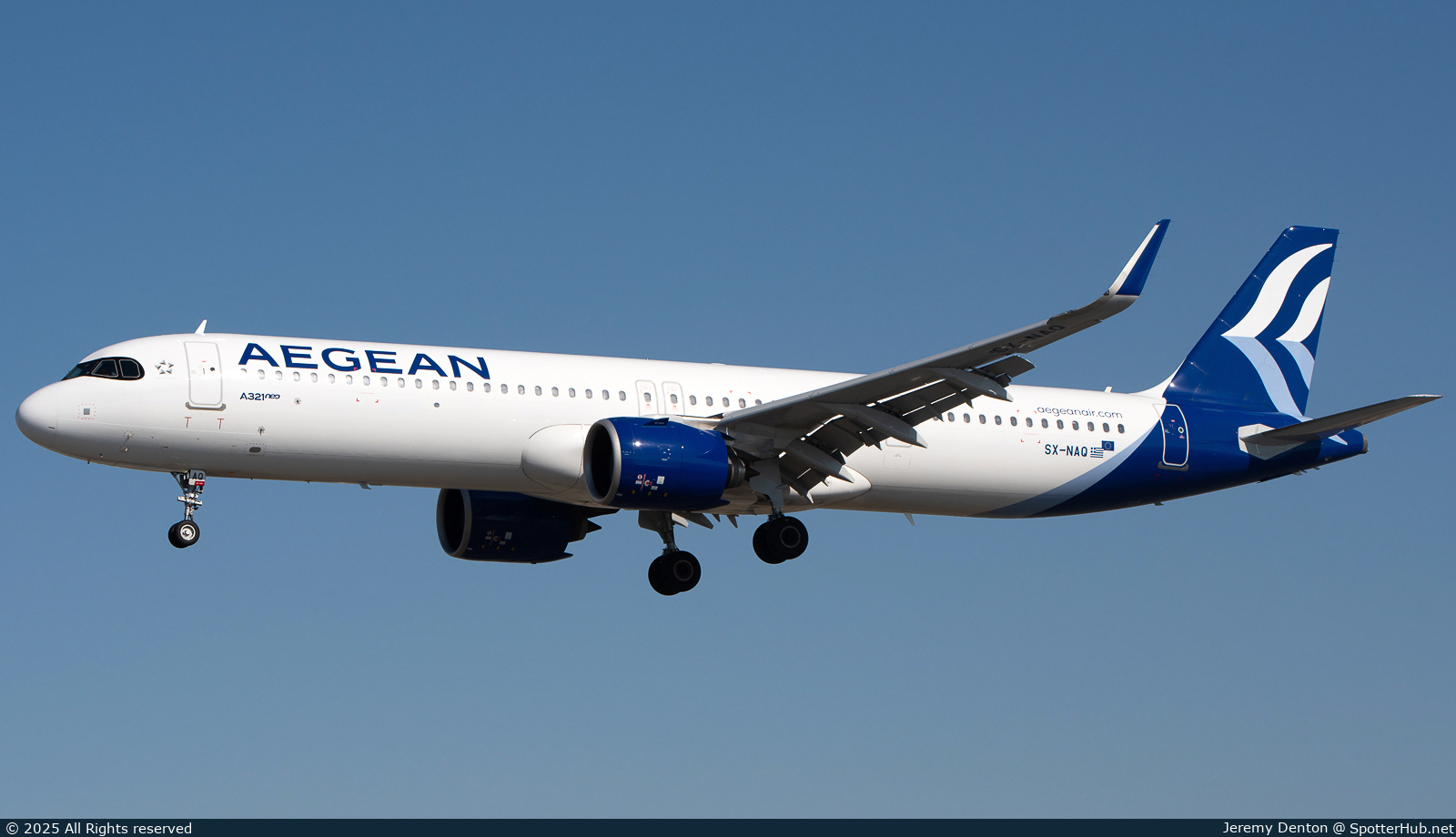 Photo of SX-NAQ - Airbus A321-271NX operated by Aegean Airlines