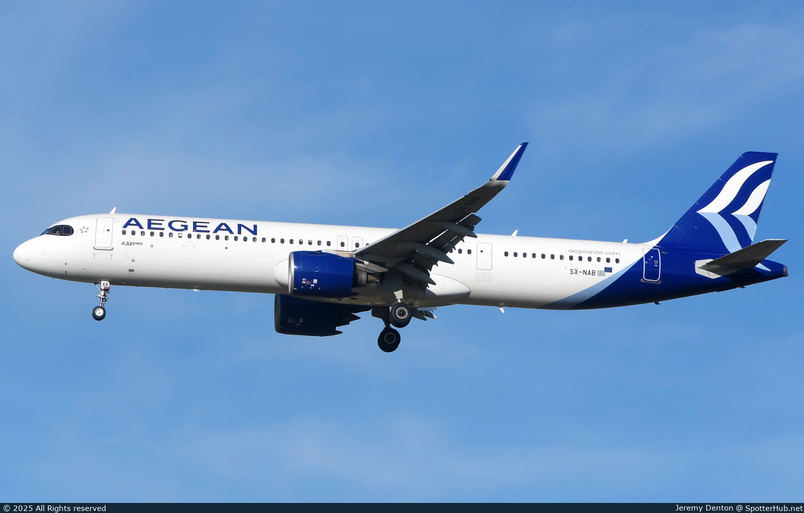 Photo of SX-NAB - Airbus A321-271NX operated by Aegean Airlines