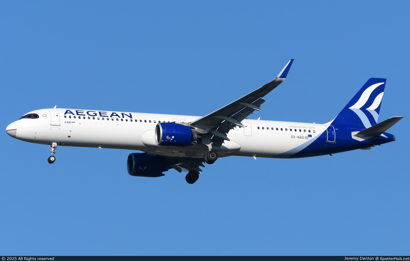 Photo of SX-NAO - Airbus A321-271NX operated by Aegean Airlines