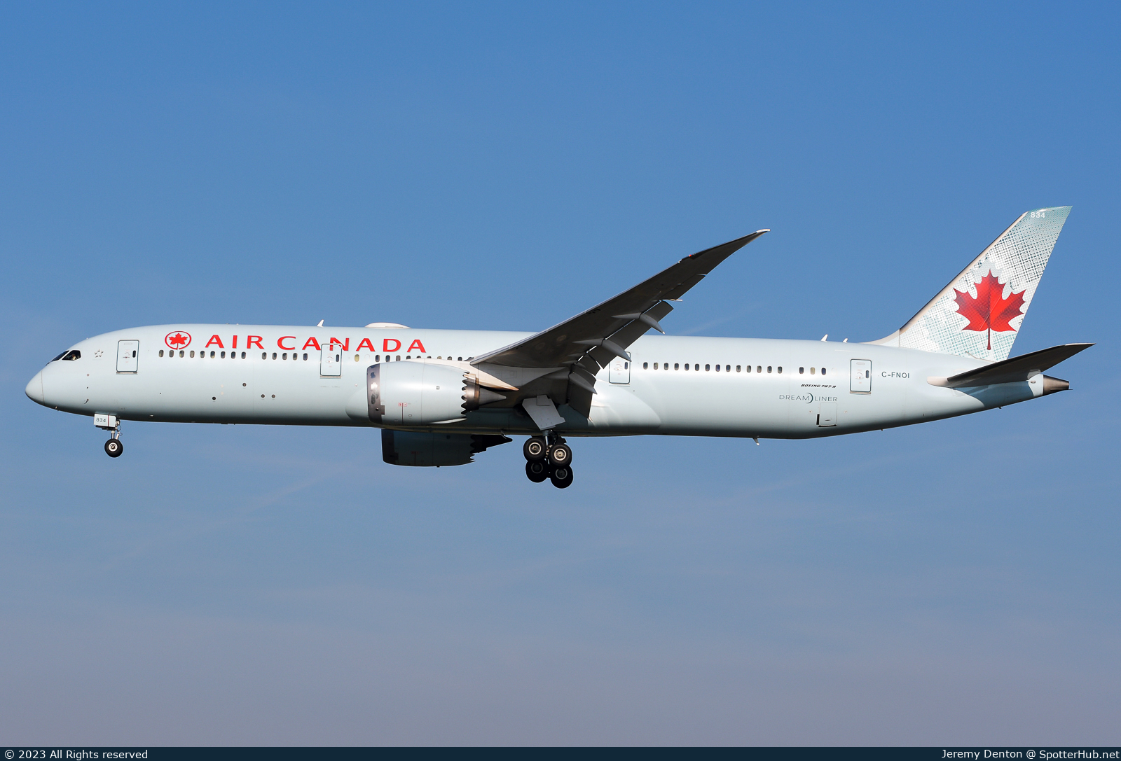 Photo of C-FNOI - Boeing 787-9 Dreamliner operated by Air Canada