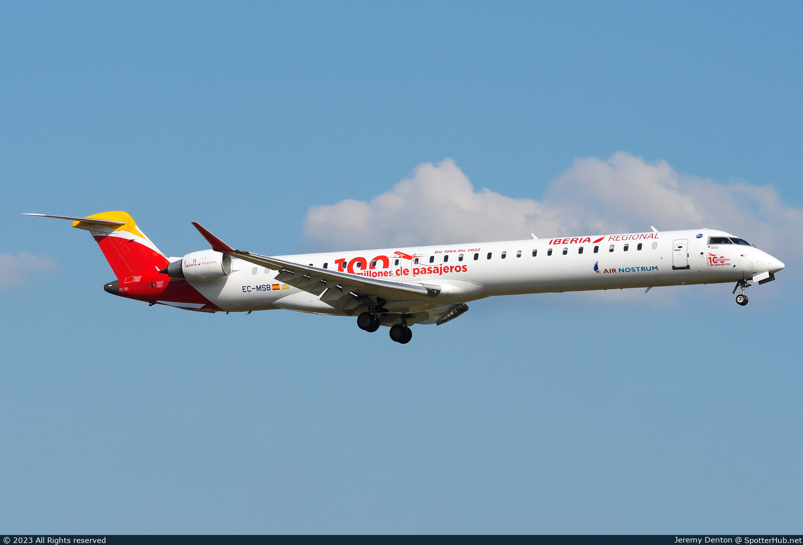 Photo of EC-MSB - Bombardier CRJ-1000 operated by Iberia Regional (opb Air Nostrum)