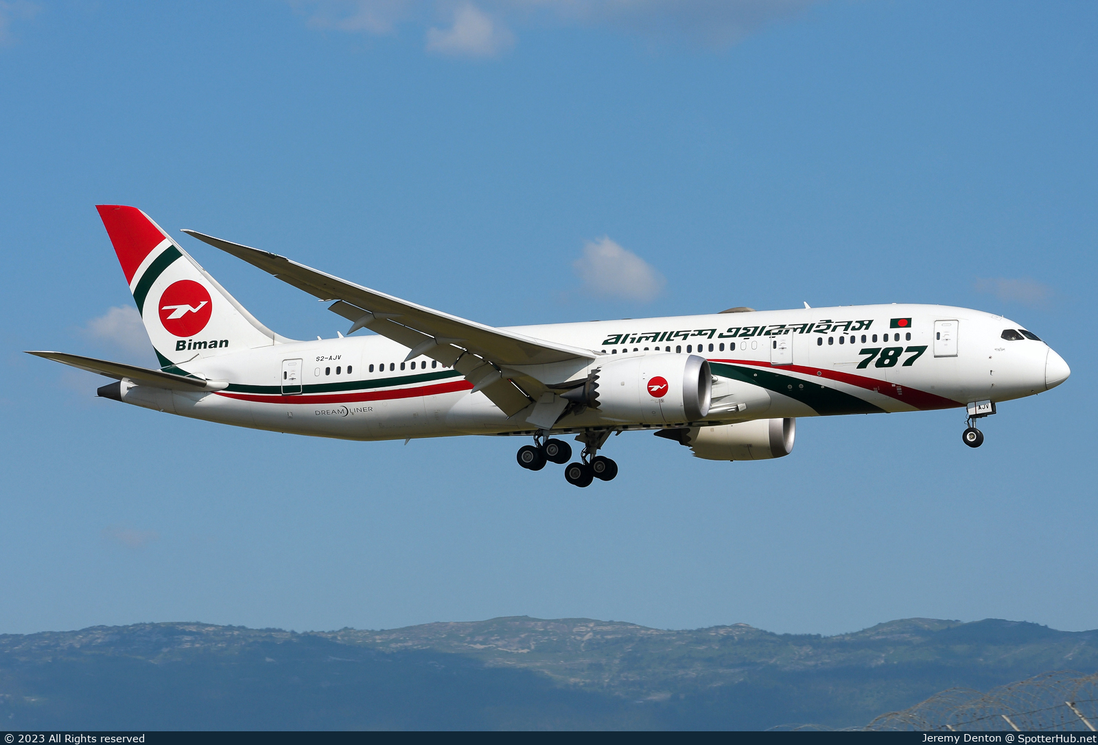 Photo of S2-AJV - Boeing 787-8 Dreamliner operated by Biman Bangladesh Airlines