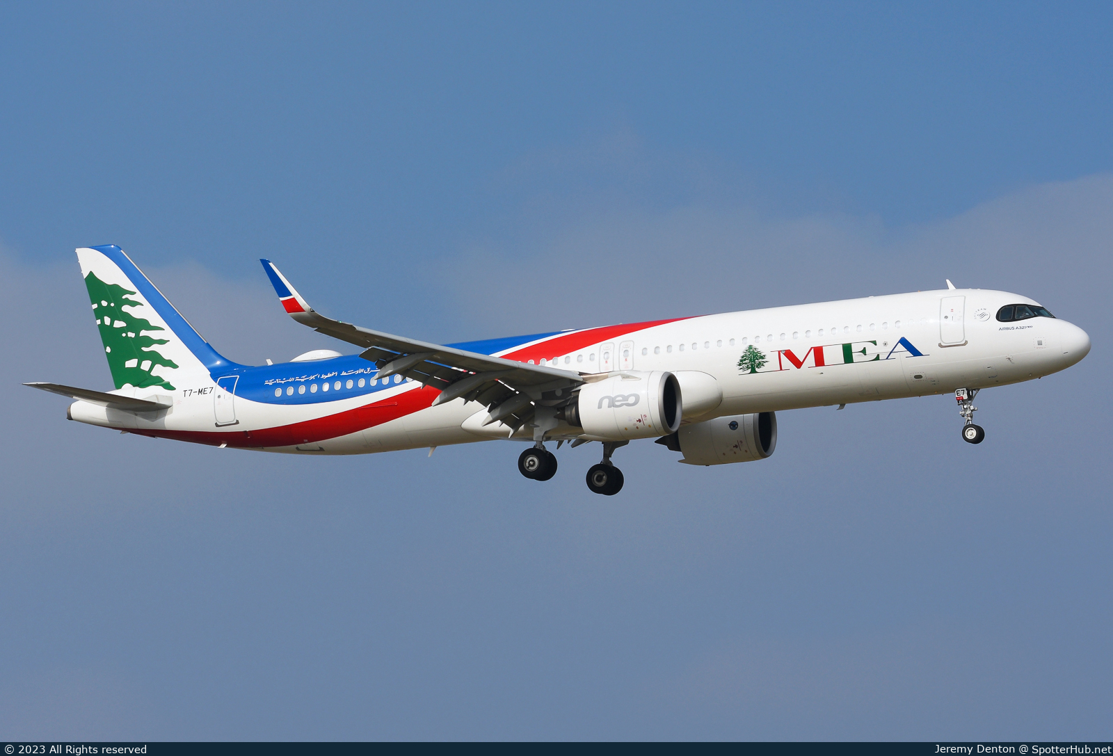 Photo of T7-ME7 - Airbus A321-271NX operated by MEA Middle East Airlines