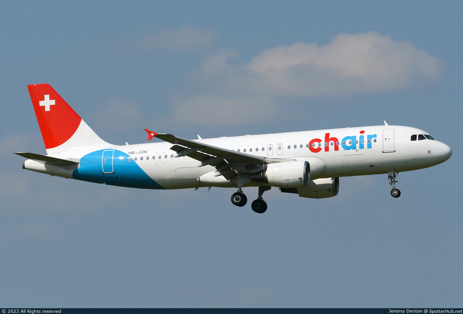 Photo of HB-JOK - Airbus A320-214 operated by Chair Airlines