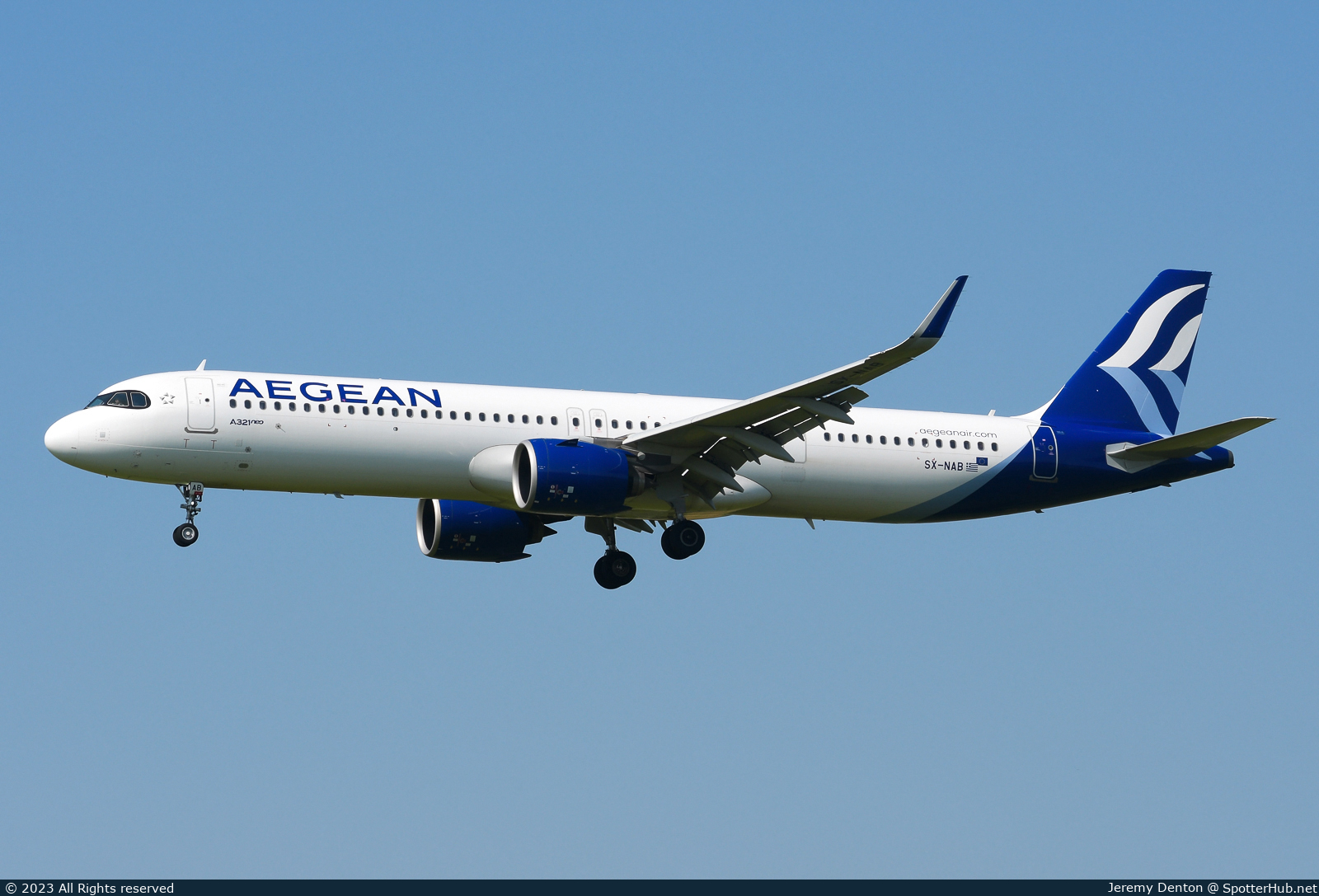 Photo of SX-NAB - Airbus A321-271NX operated by Aegean Airlines
