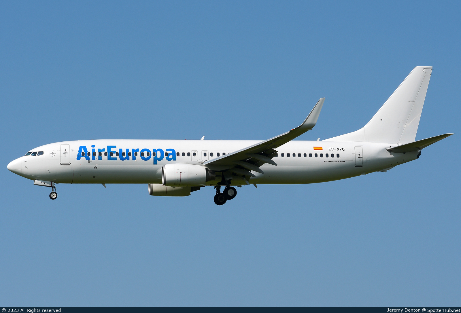 Photo of EC-NVQ - Boeing 737-8AS operated by Air Europa