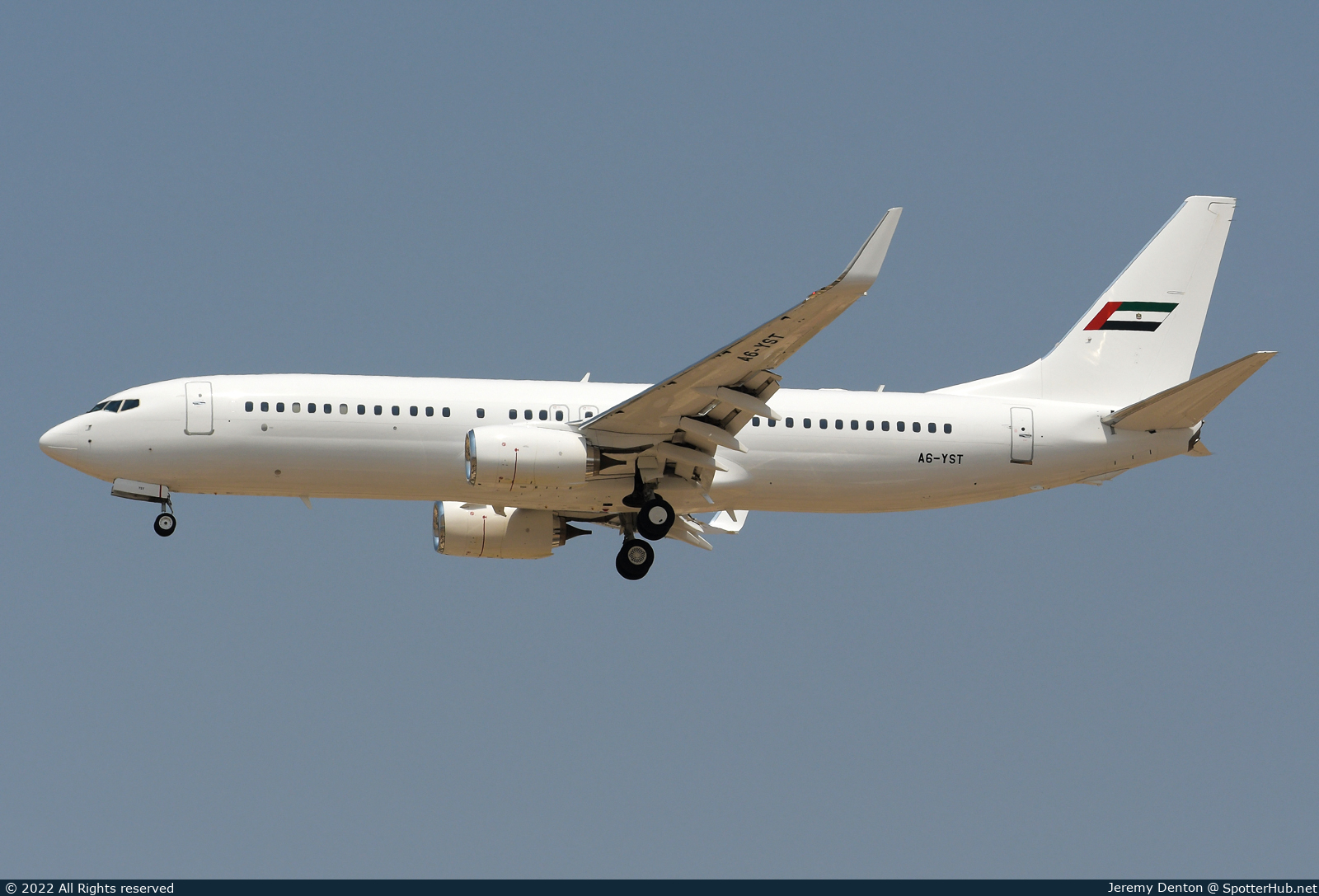 Photo of A6-YST - Boeing 737-8SA operated by Dubai Royal Air Wing