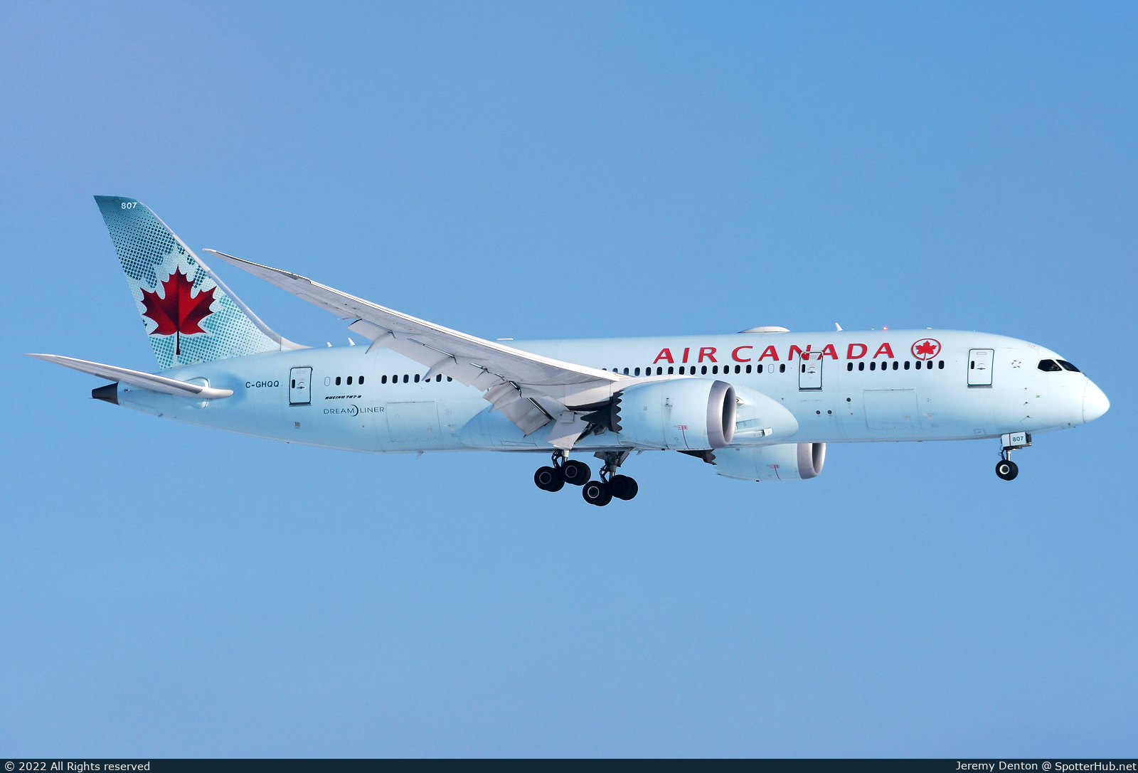 Photo of C-GHQQ - Boeing 787-8 Dreamliner operated by Air Canada