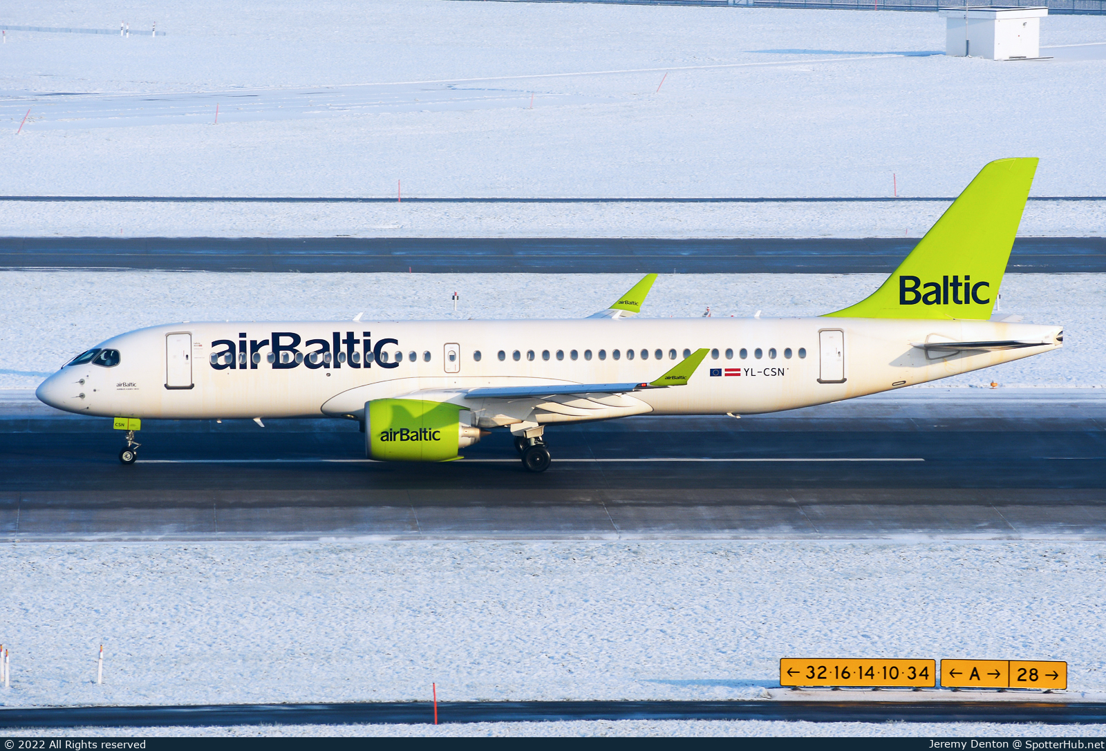 Photo of YL-CSN - Airbus A220-300 operated by airBaltic