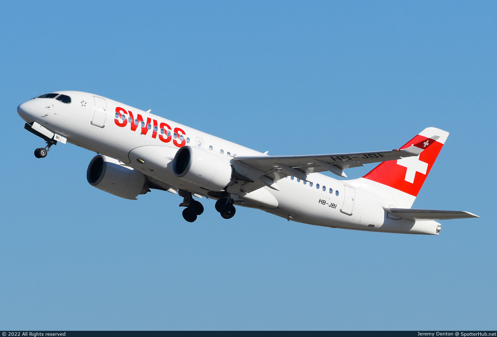 Photo of HB-JBI - Airbus A220-100 operated by Swiss International Air Lines