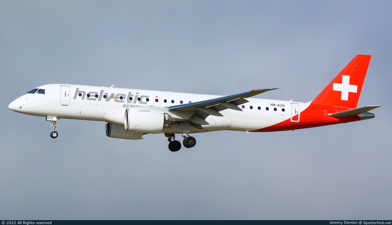 Photo of HB-AZD - Embraer ERJ-190-E2 operated by Helvetic Airways