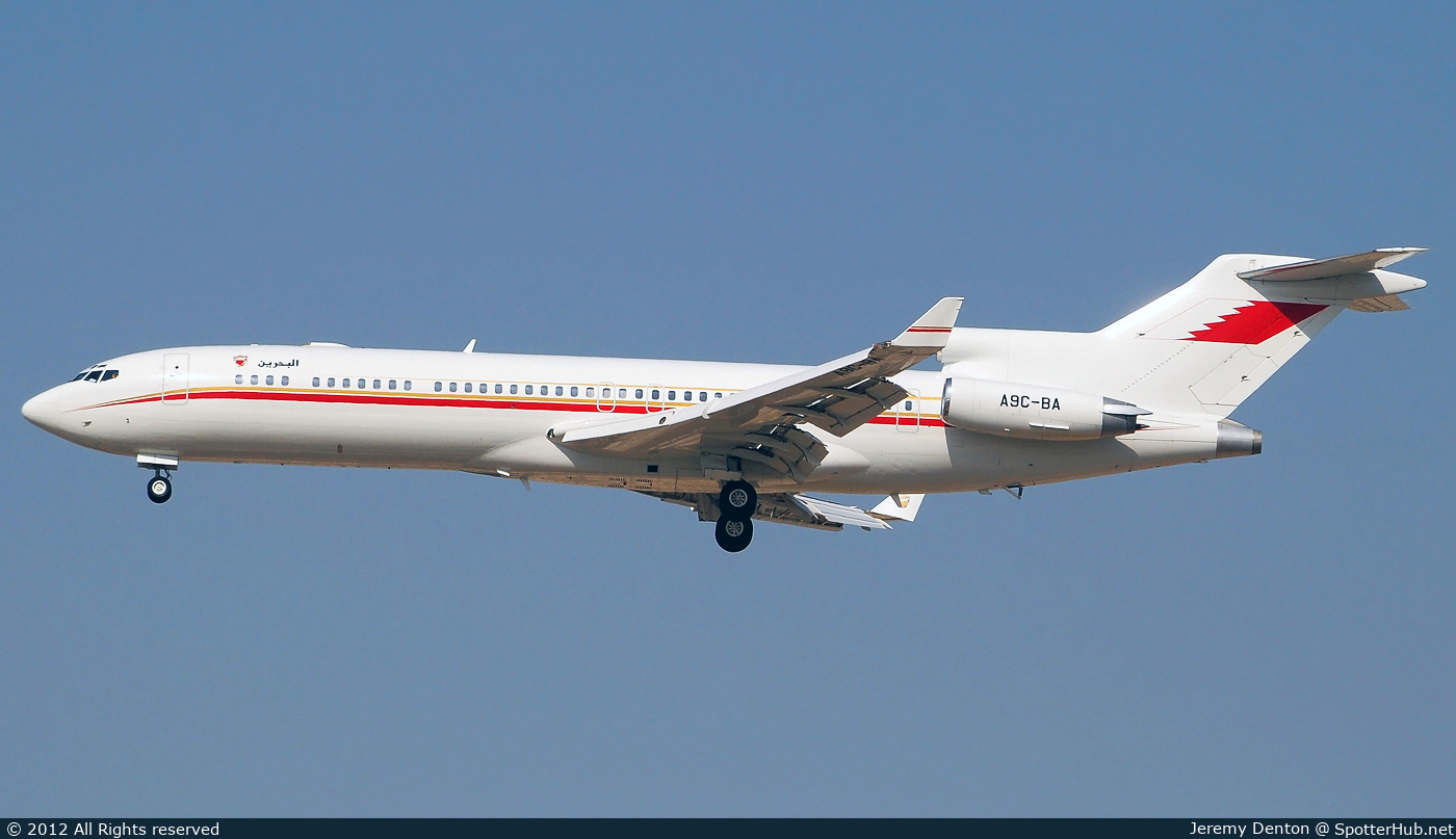 Photo of A9C-BA - Boeing 727-2M7(Adv)(RE) operated by Bahrain Royal Flight