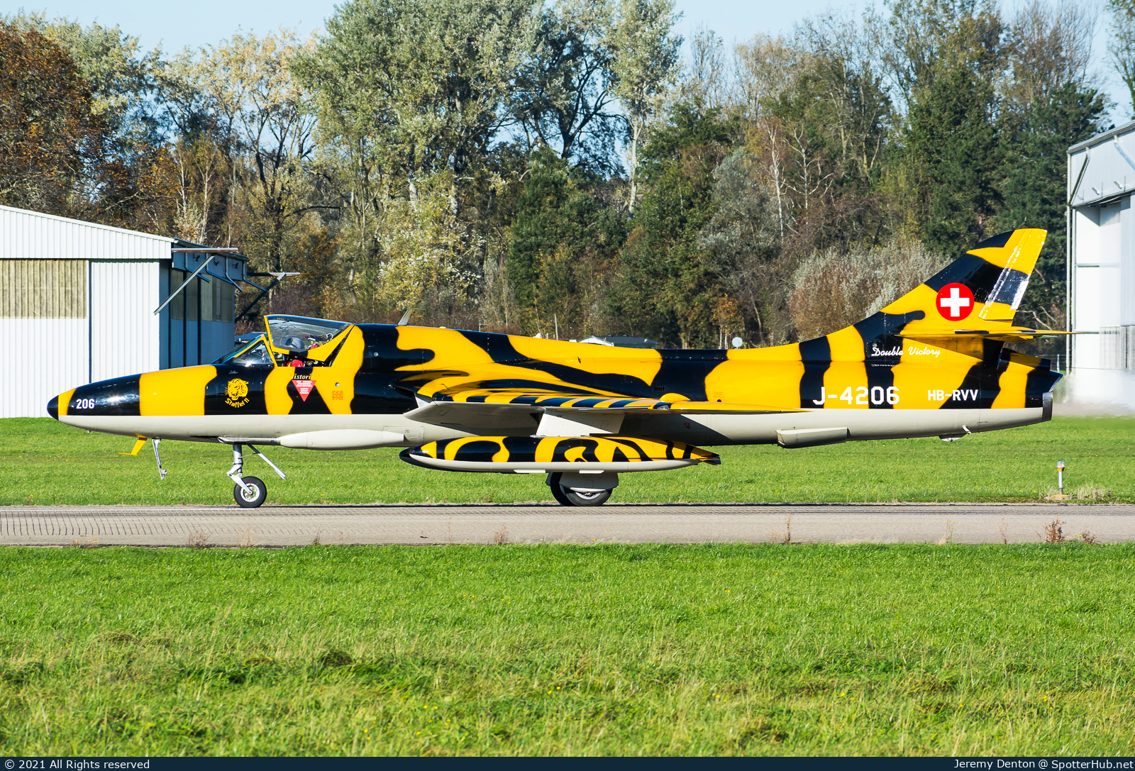 Photo of HB-RVV - Hawker Hunter T.68 operated by Fliegermuseum Altenrhein