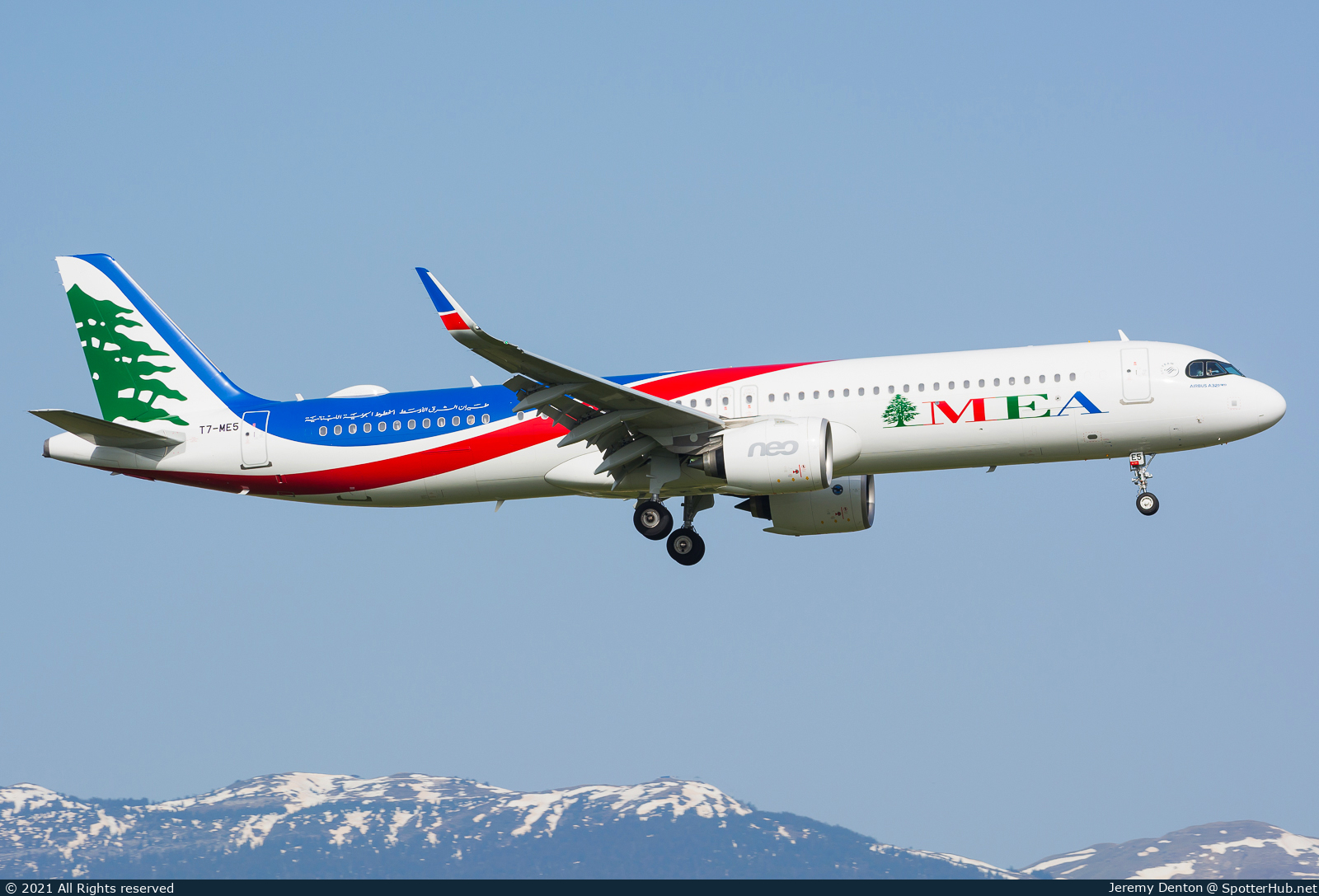 Photo of T7-ME5 - Airbus A321-271NX operated by MEA Middle East Airlines