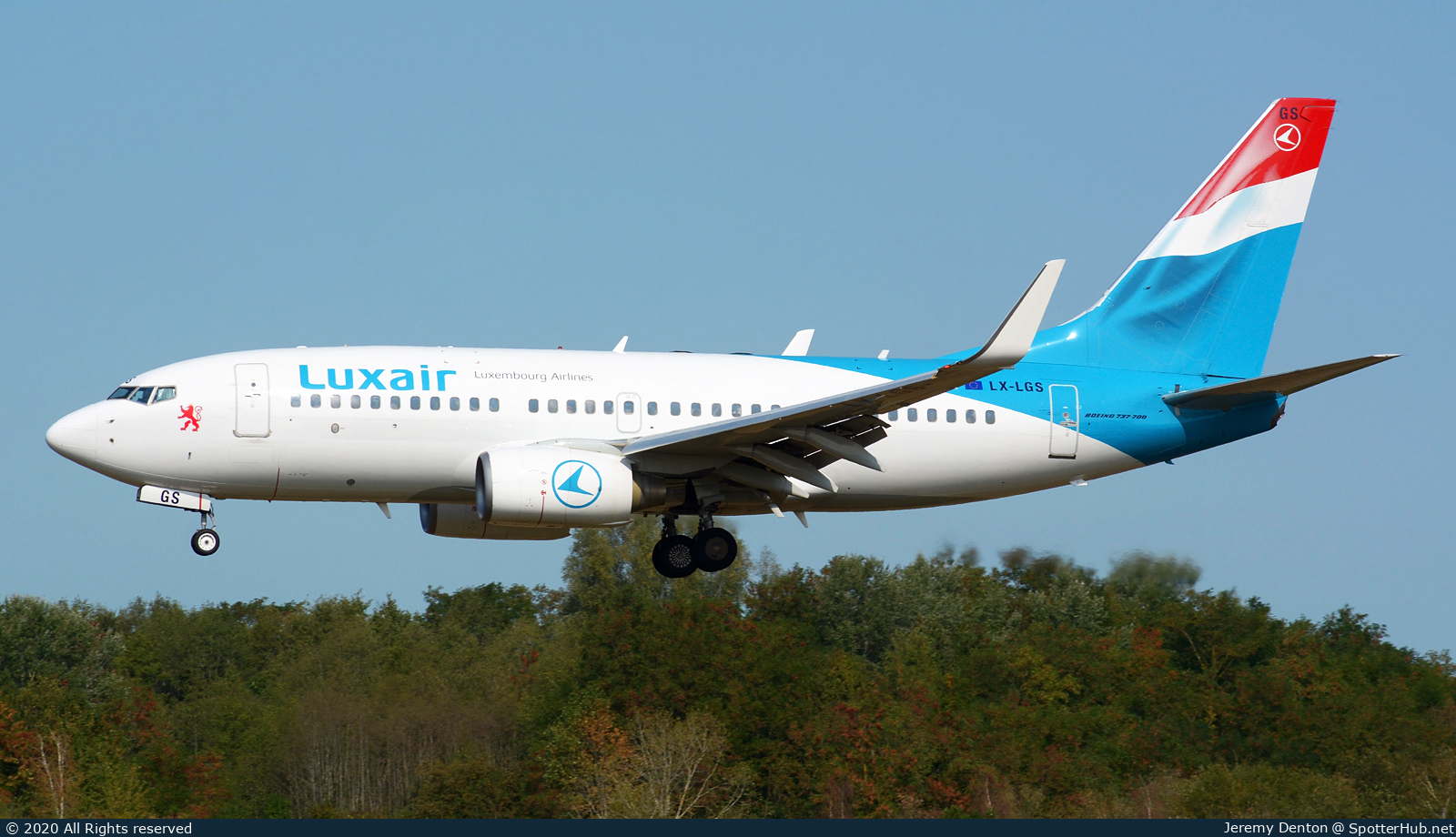 Photo of LX-LGS - Boeing 737-7C9 operated by Luxair
