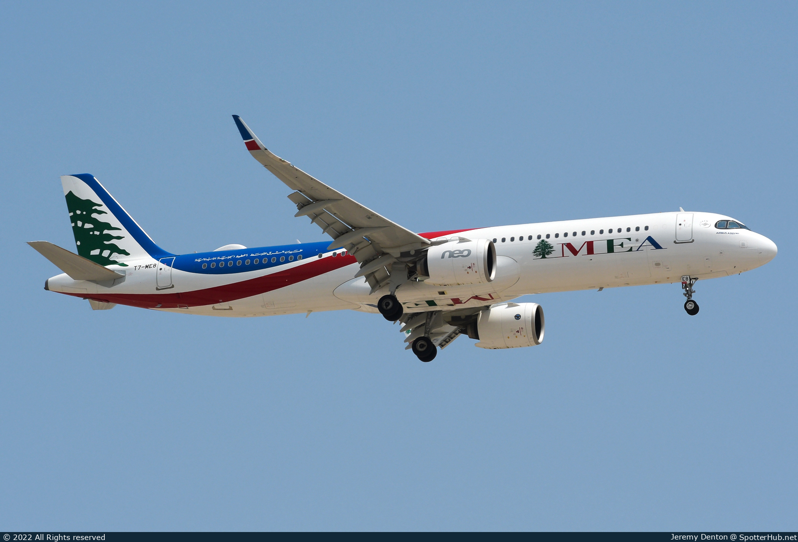 Photo of T7-ME8 - Airbus A321-271NX operated by MEA Middle East Airlines