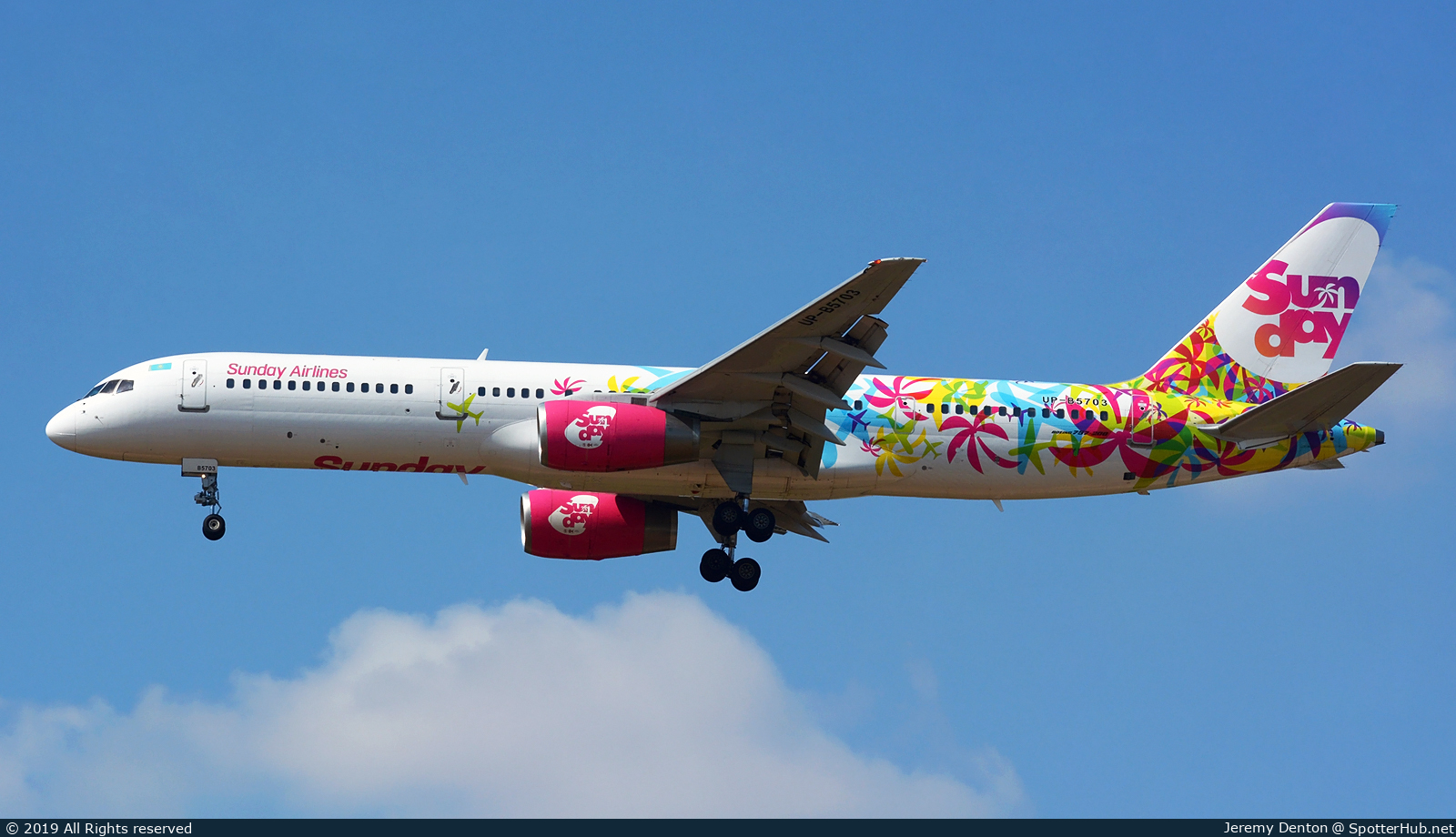 Photo of UP-B5703 - Boeing 757-21B operated by Sunday Airlines