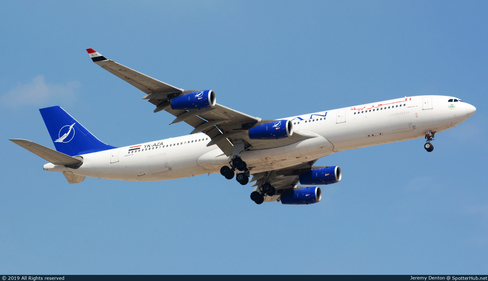 Photo of YK-AZA - Airbus A340-312 operated by Syrian Air