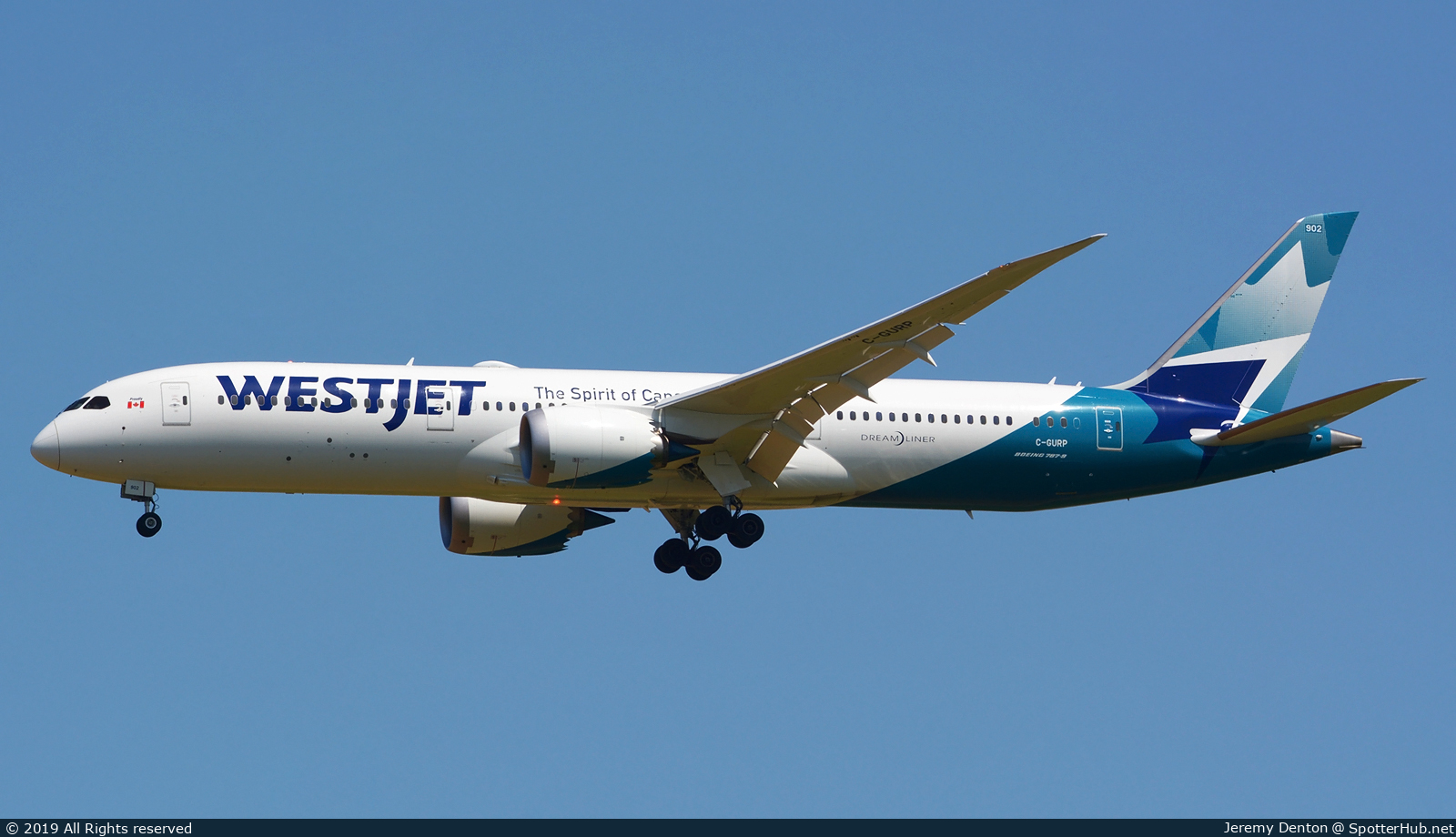 Photo of C-GURP - Boeing 787-9 Dreamliner operated by WestJet Airlines