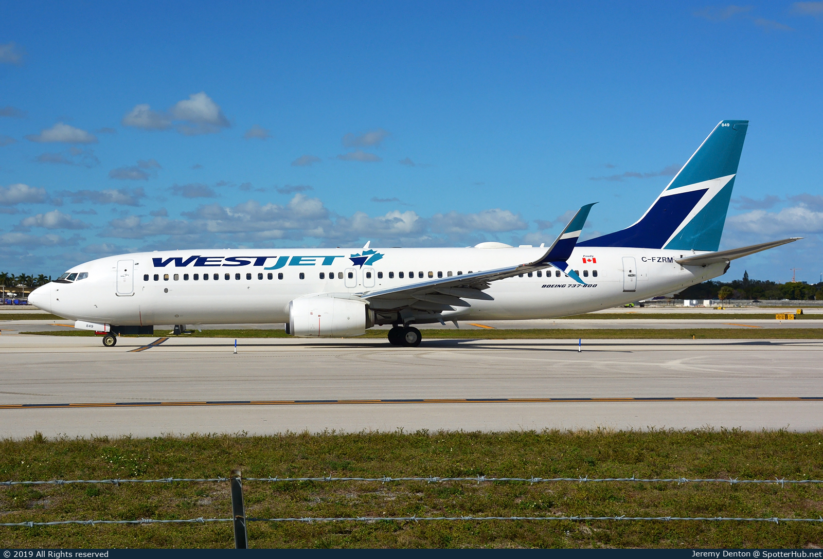 Photo of C-FZRM - Boeing 737-8CT operated by WestJet Airlines