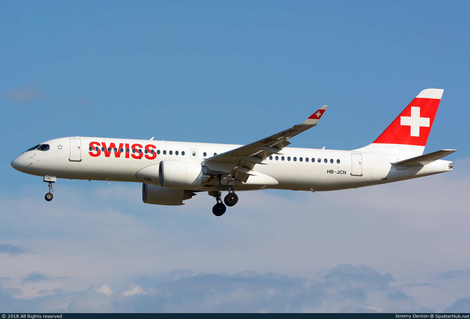 Photo of HB-JCN - Airbus A220-300 operated by Swiss International Air Lines