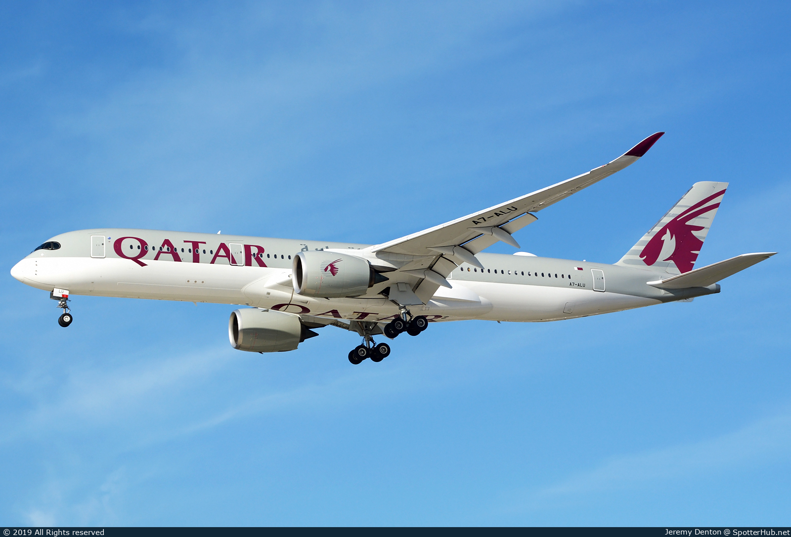 Photo of A7-ALU - Airbus A350-941 operated by Qatar Airways