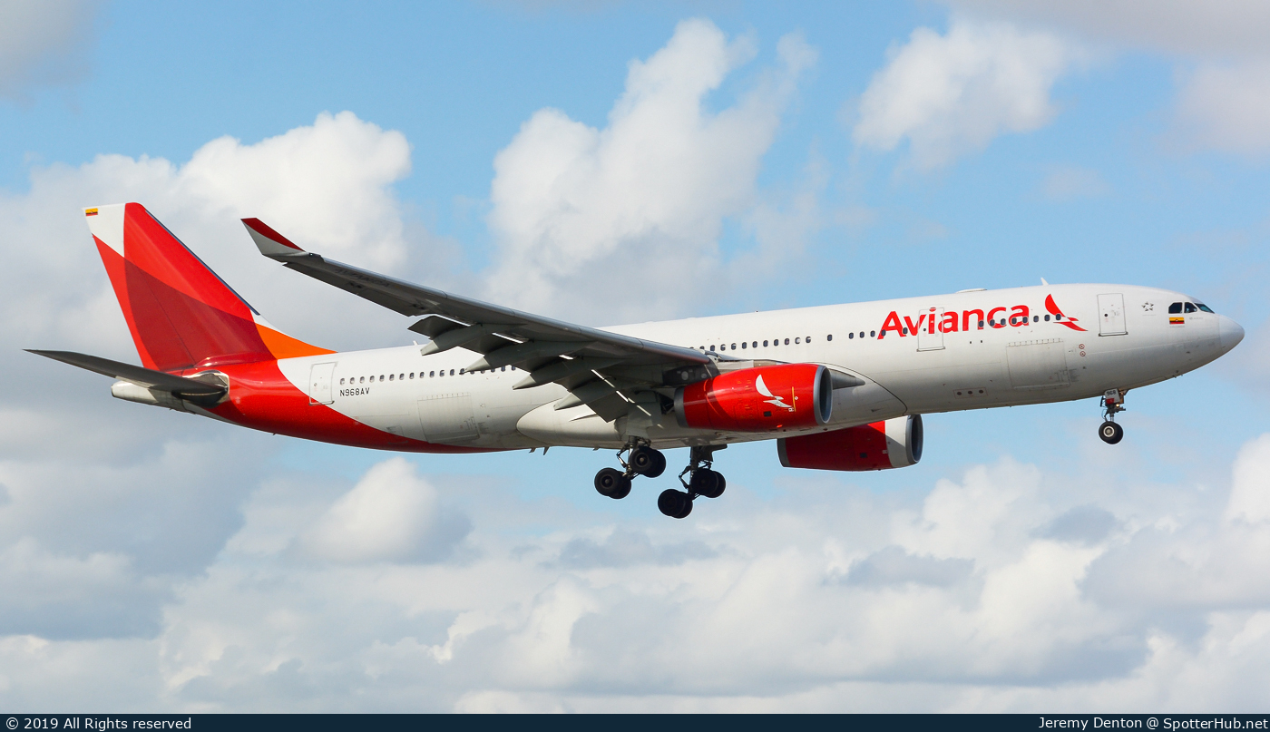 Photo of N968AV - Airbus A330-243 operated by Avianca