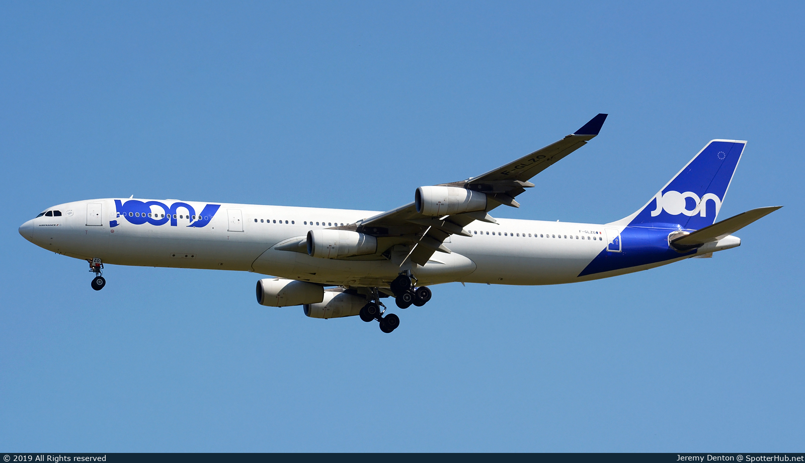 Photo of F-GLZO - Airbus A340-313 operated by Joon